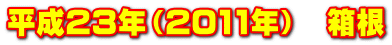 平成２３年（2011年）　箱根